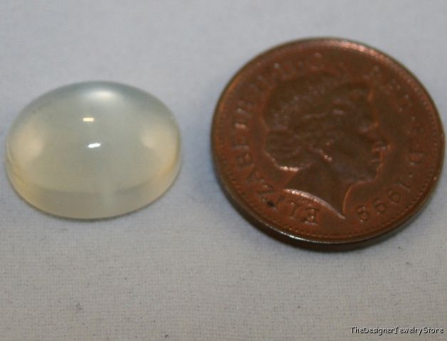 Natural clear Moonstone 12x15 oval Cabochon 8ct mu14