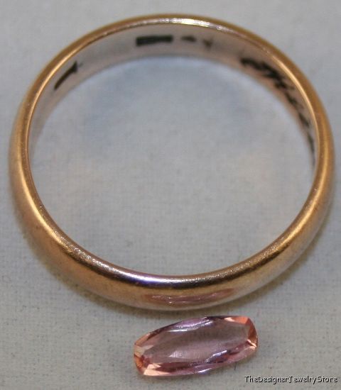 Natural Imperial Pink Topaz 3x7 faceted 0.4ct gem tz3