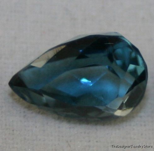 Natural blue Topaz 6x10 faceted pear 2.4ct gemstone tz4