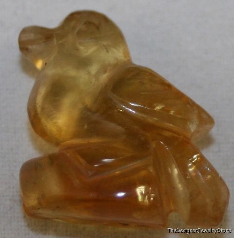 Natural Citrine 15x17 carved bird 12.8ct gemstone ci4