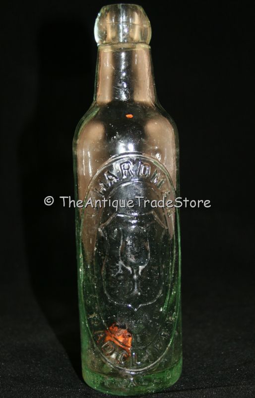 Antique glass Hardman bullet stopper mineral bottle