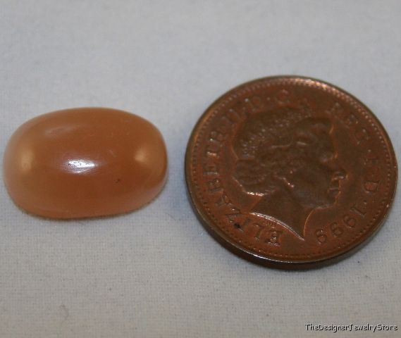 Natural peach Moonstone 11x16 oval Cabochon 7.4ct mu15