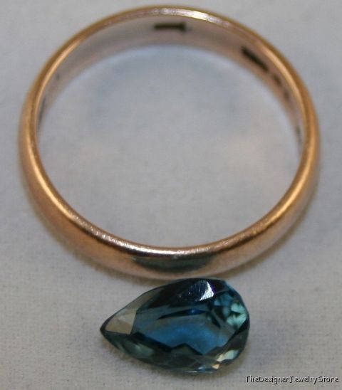 Natural blue Topaz 6x10 faceted pear 2.4ct gemstone tz4