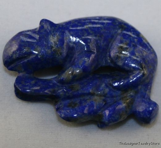 Afghan Lapis Lazuli gem carved Salamander 24.4ct la02