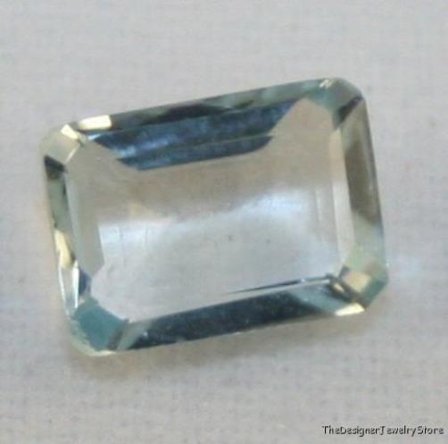 Natural Aquamarine gem 5x7 faceted octagon 0.6ct aq1