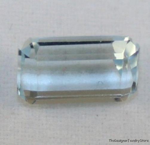 Natural Aquamarine gem 6x9 faceted octagon 1.7ct aq3