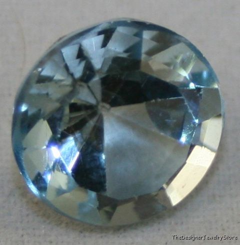 Natural blue Topaz 10mm faceted round 4.7ct gem tz8