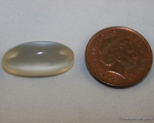 Natural clear Moonstone 10x21 oval Cabochon 14.8ct mu19