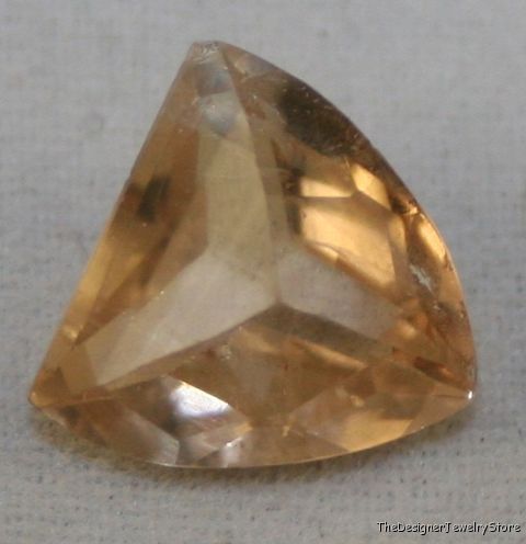 Natural golden Topaz 9x9 faceted trillion 3.2ct  tz9