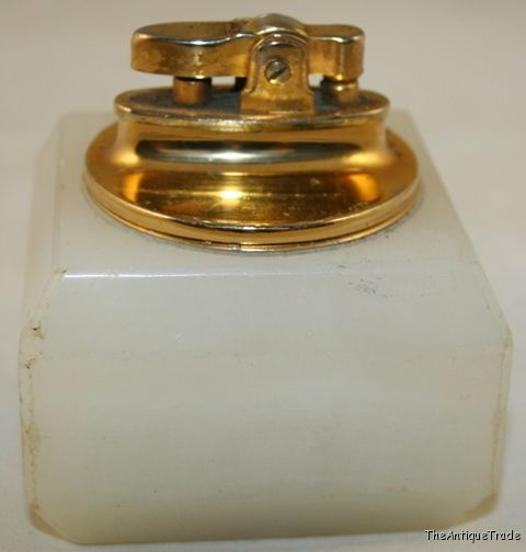 Vintage Colibri stone imitation base table top lighter