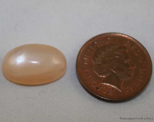 Natural pink Moonstone 11x17 oval Cabochon 10.4ct mu20