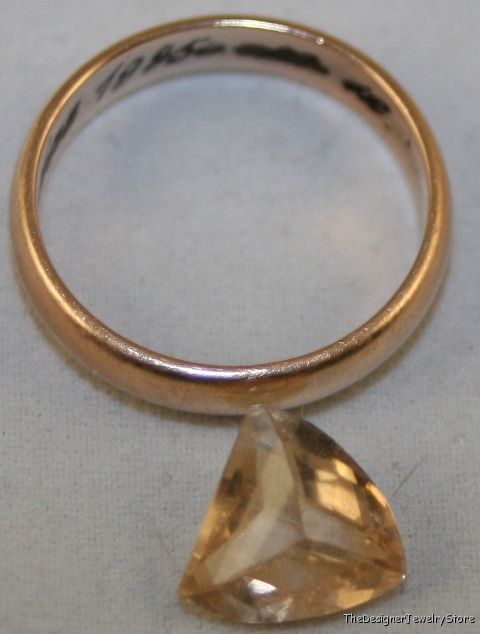 Natural golden Topaz 9x9 faceted trillion 3.2ct tz9