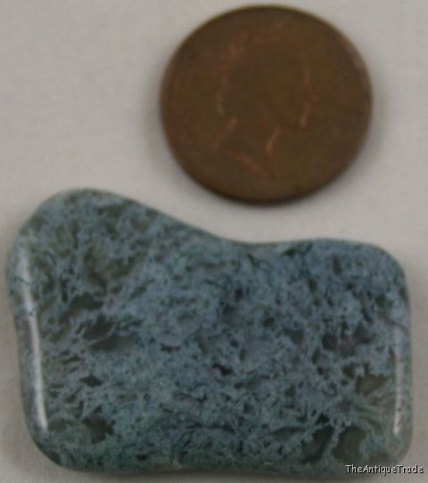 Green moss agate 23x31 free form cabochon gemstone sa3