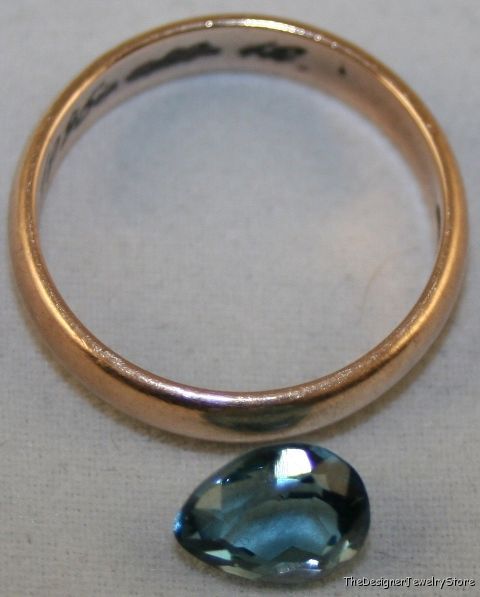 Natural blue Topaz 6x8 faceted pear 2ct gemstone tz10