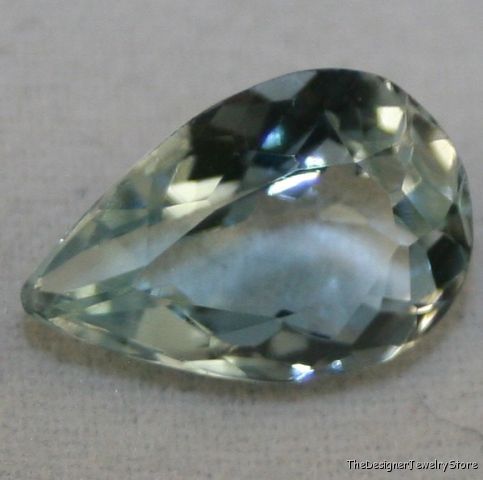 Natural blue Topaz 8x12 faceted pear 3.7ct gem tz11
