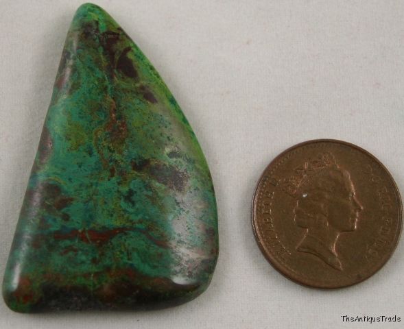 Chrysocolla Arizona 25x42 free form cabochon gem sa5