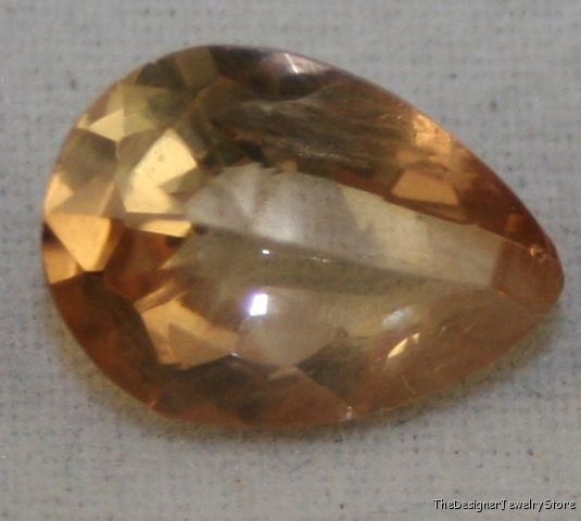 Natural golden Topaz 8x11 faceted pear 2.7ct gem  tz13