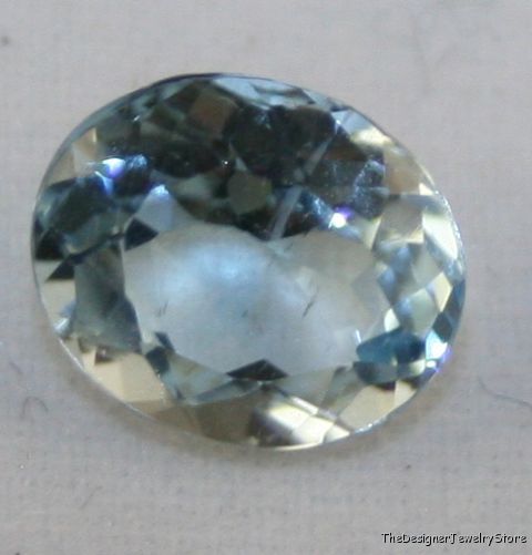 Natural Aquamarine gem 7x9 faceted oval 1.8ct aq9