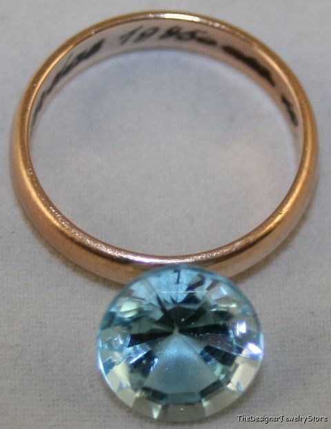 Natural blue Topaz 10mm faceted round 5.2ct gem tz14