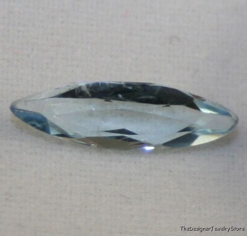 Natural Aquamarine gem 4x12 faceted marquise 0.8ct aq11