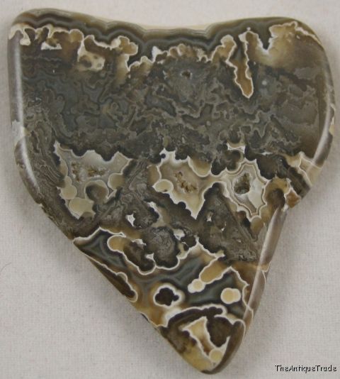 Mexican lace agate 38x40 free form cabochon gem sa10