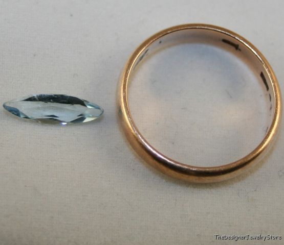 Natural Aquamarine gem 4x12 faceted marquise 0.8ct aq11