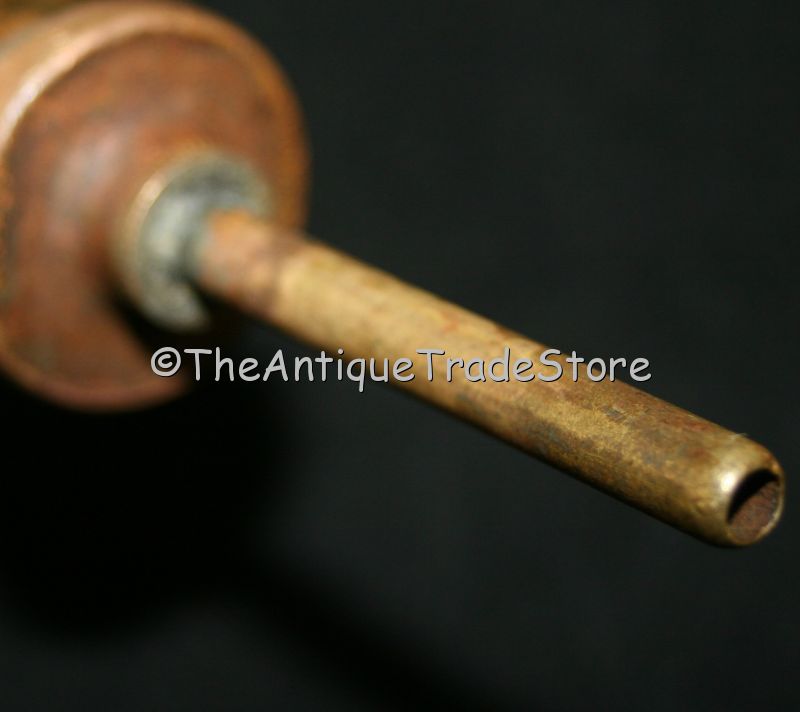 Antique Victorian medical Veterinary brass Syringe