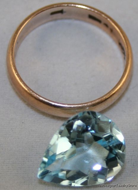 Natural blue Topaz 11x14 faceted pear 7.4ct gem tz17