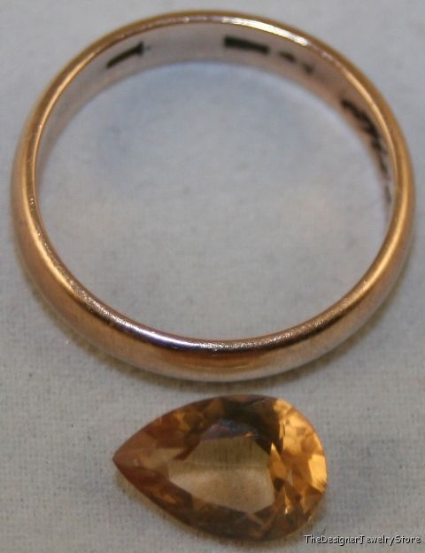 Natural sherry Topaz 7x10 faceted pear 2.3ct gem tz18