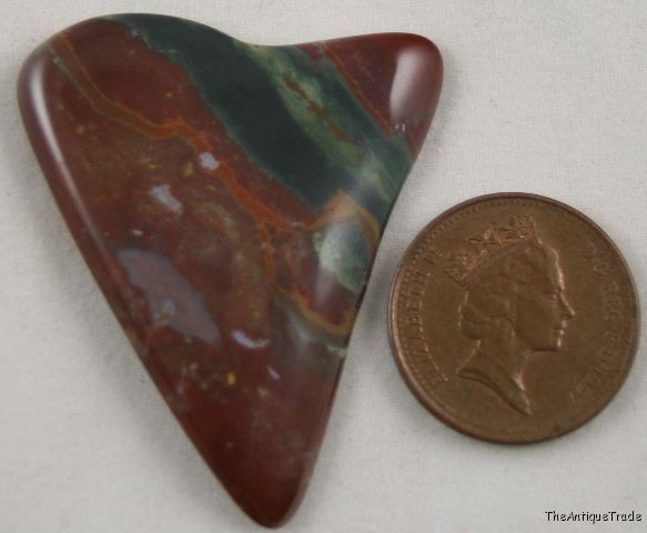 Indian Bloodstone 34x42 free form cabochon gem sa13