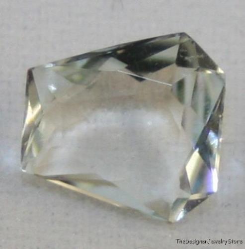 Natural Aquamarine gem 7mm faceted hexagon 0.8ct aq15