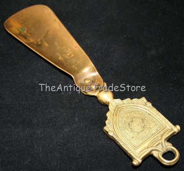 Vintage British made cast brass Shoe Horn