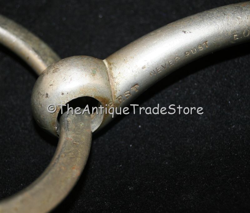 Vintage Horse harness Never rust EQ Co Bit mouthpiece