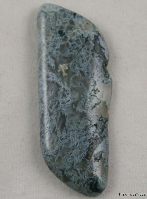 Green moss agate 17x45 free form cabochon gemstone sa17
