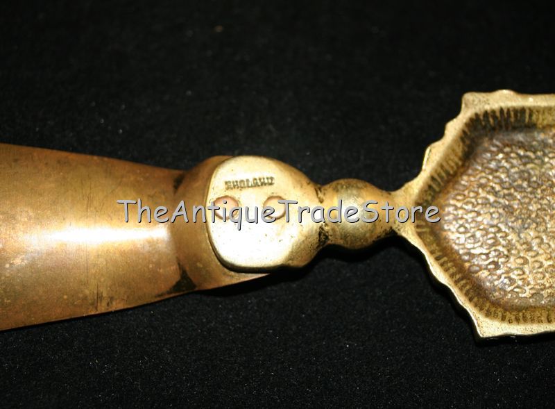Vintage British made cast brass Shoe Horn