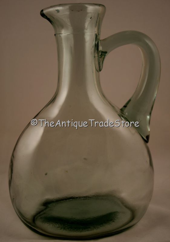 Vintage large clear glass  bottle Jug