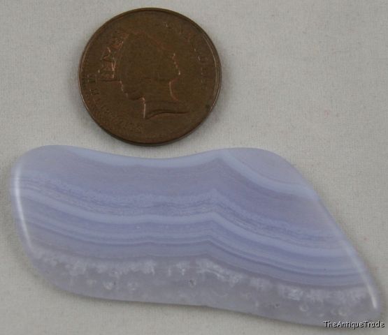 Blue lace agate 23x50 free form cabochon gemstone sa19
