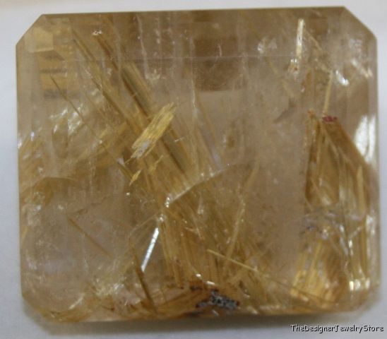 Natural Rutilated Quartz 24x28 octagon gem 74ct qu02