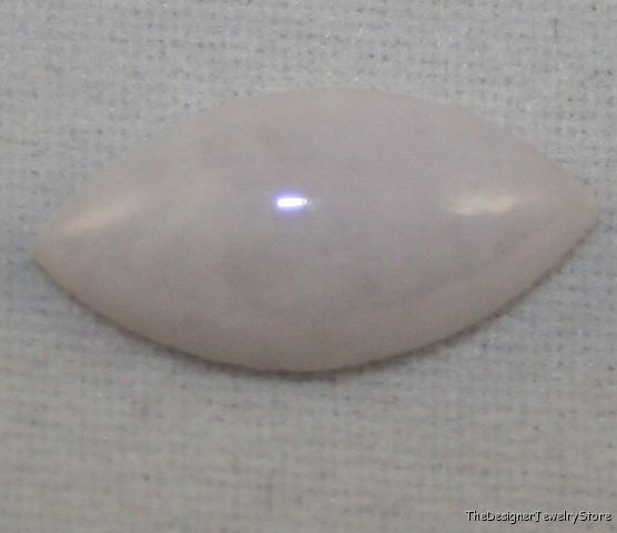 Natural white Jade 6x12 cabochon 1.8ct gem ja8