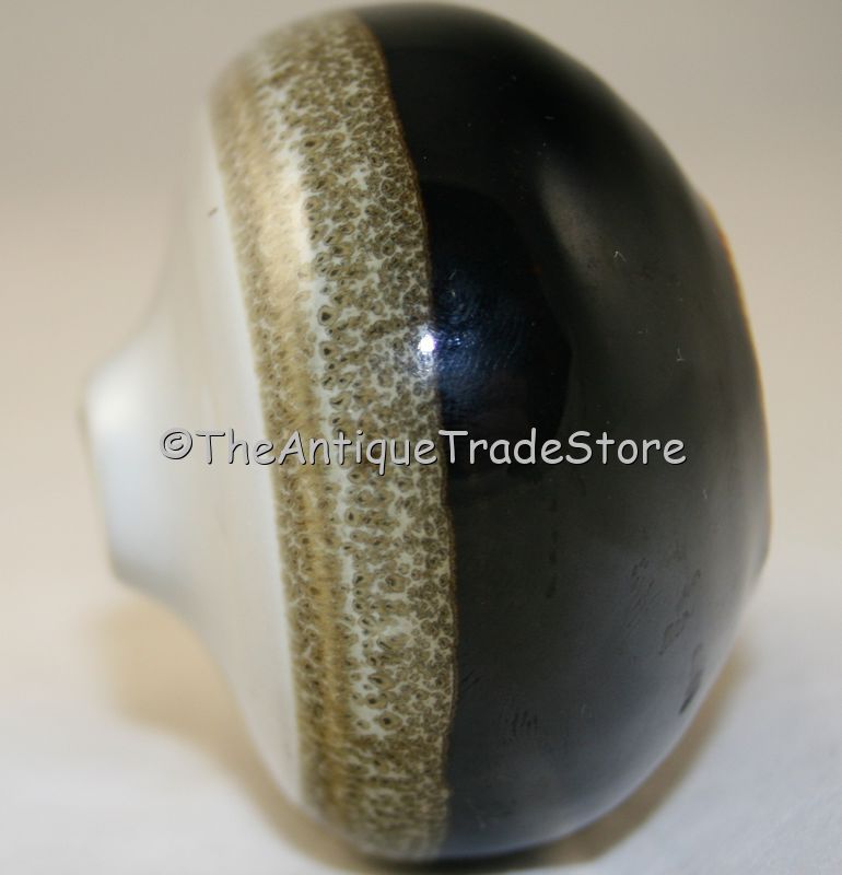 Vintage British ceramic pottery Inkwell ink bottle