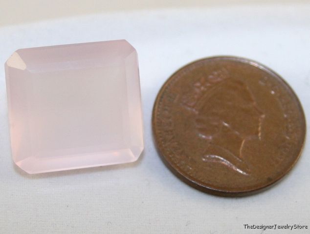 Natural Rose Quartz 16x17 octagon faceted gem 21ct qu3