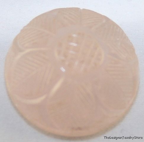 Natural Rose Quartz 22mm carved round gem 22ct qu5