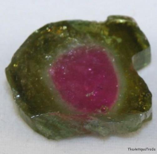 Watermelon Tourmaline 14x16 gemstone slice 10.1ct tu3