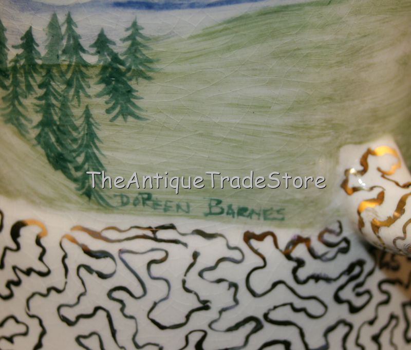 1958 hand painted Sandland tankard with Swiss music box