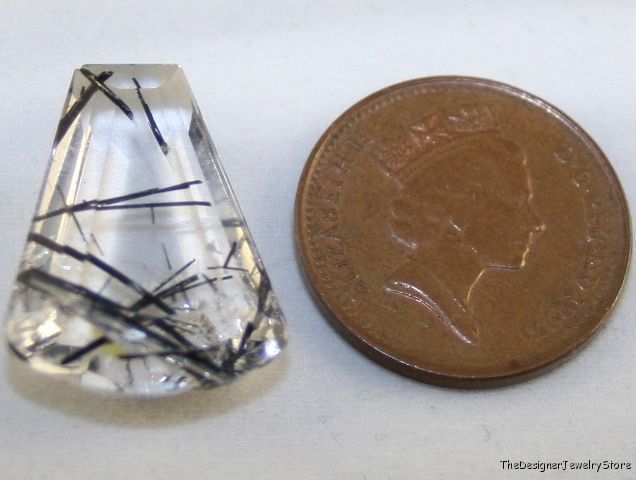 Natural Tourmalined Quartz 16x22 faceted gem 16.2ct qu7
