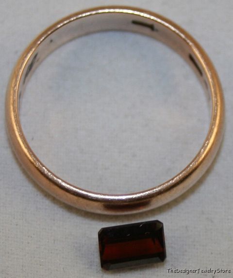 Natural Almandine Pyrope Garnet 4x6 baguette 0.7ct ga15