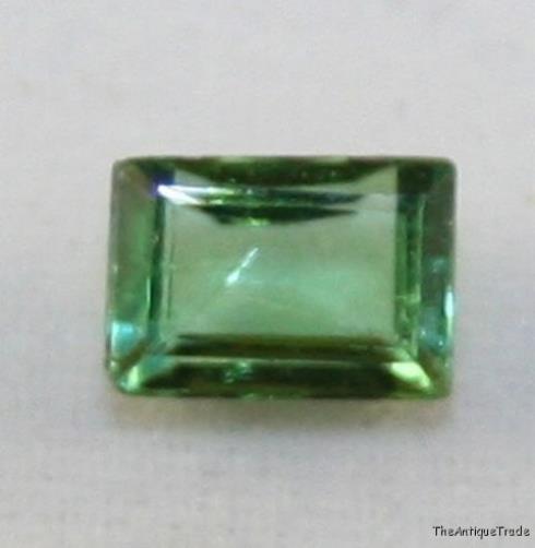 Natural green Tourmaline 4x6 faceted octagon 0.7ct tu8