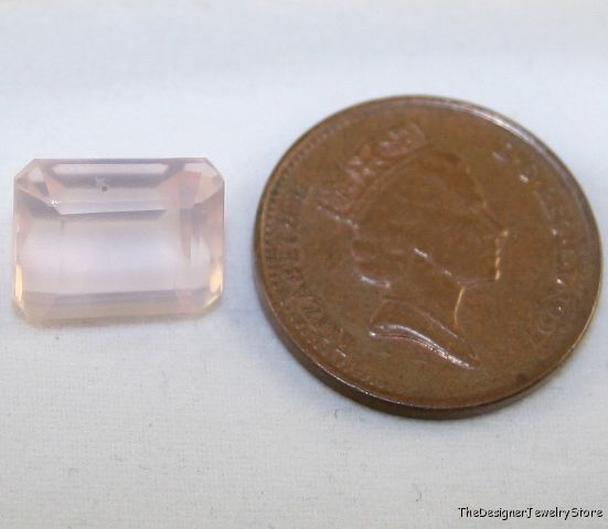 Natural Rose Quartz 9x12 octagon faceted gem 6.3ct qu10