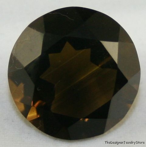 Natural Smoky Quartz 18mm round faceted gem 19ct qu11