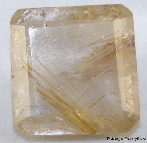 Natural Rutilated Quartz 17x17 octagon gem 17.5ct qu12